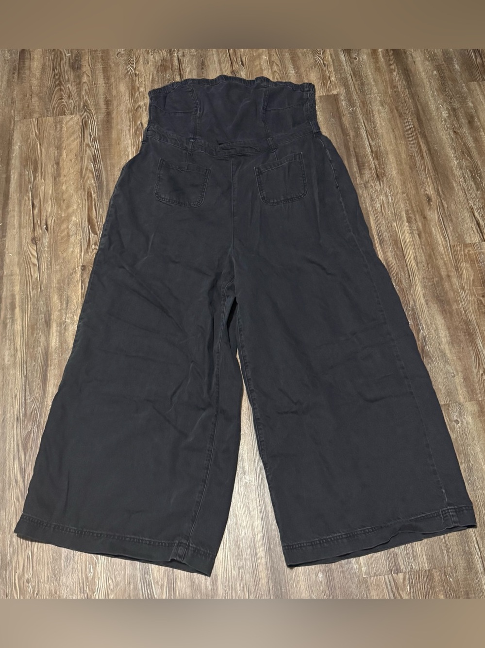 Pilcro Wide Leg Jumpsuit Women's 18W Black Patch Pocket Plus Sized Denim